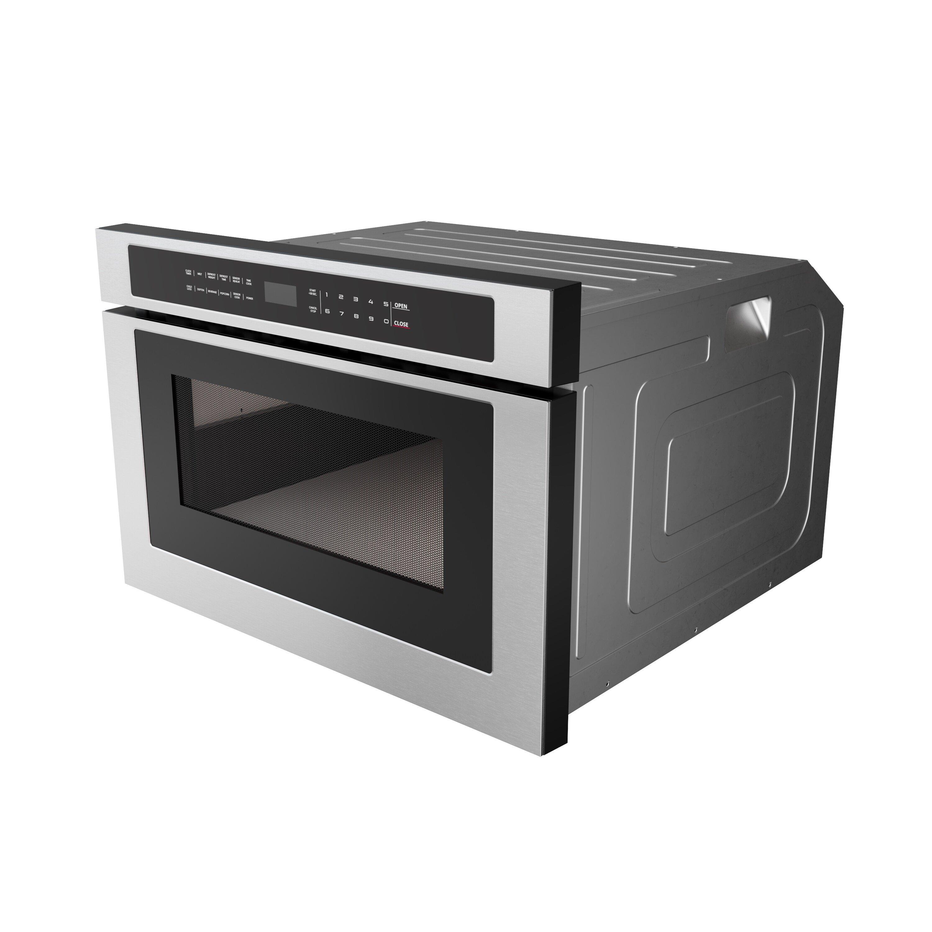 24 in. Built-In Drawer Microwave in Stainless Steel 