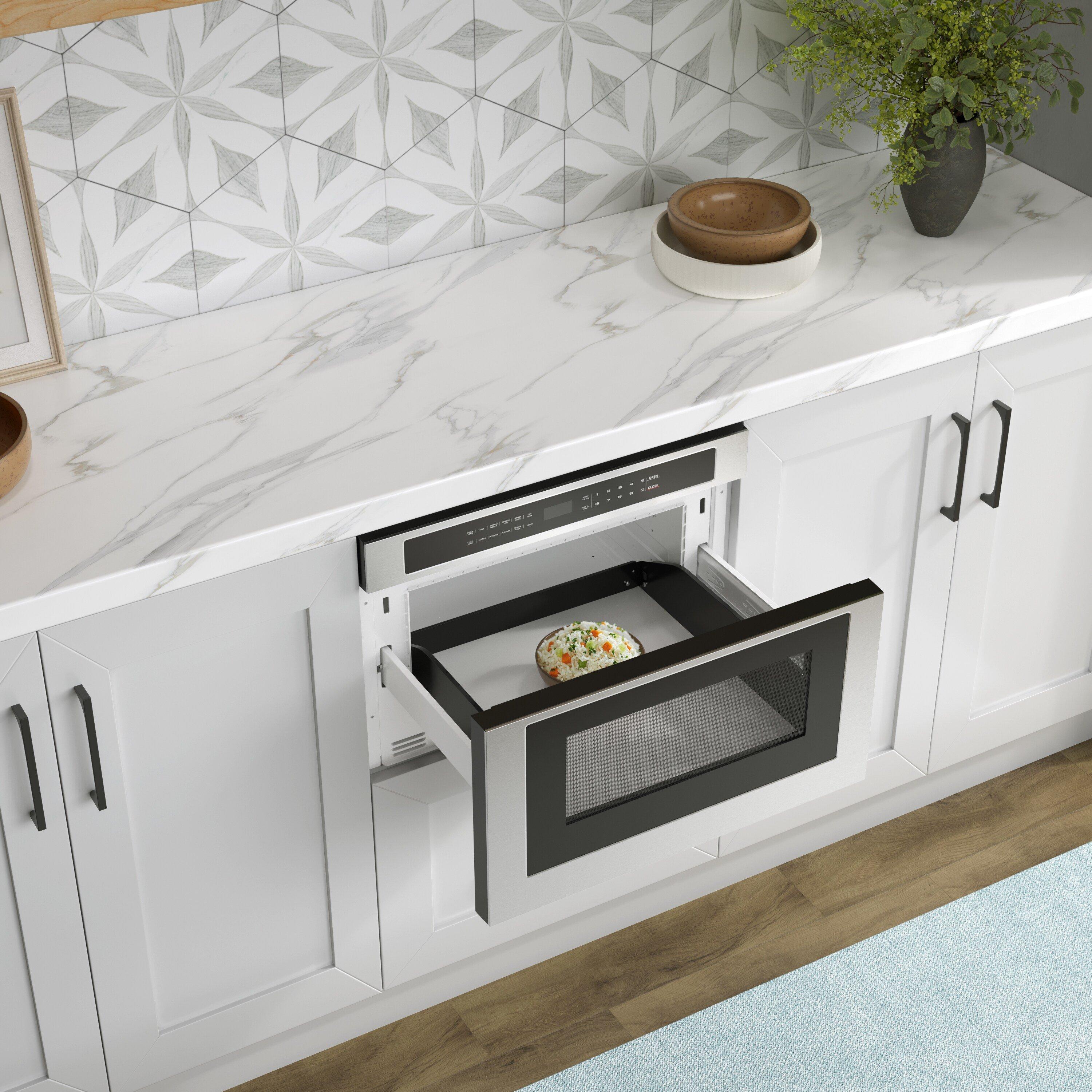 24 in. Built-In Drawer Microwave in Stainless Steel 