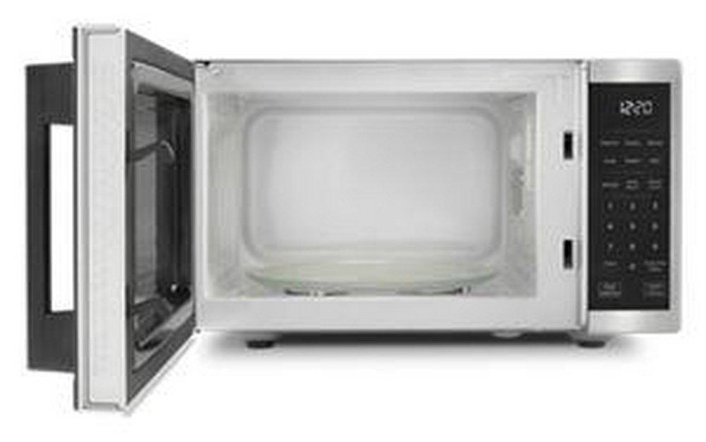 0.9 cu. ft. 900 W Countertop Microwave with Steam Clean in Stainless Steel 