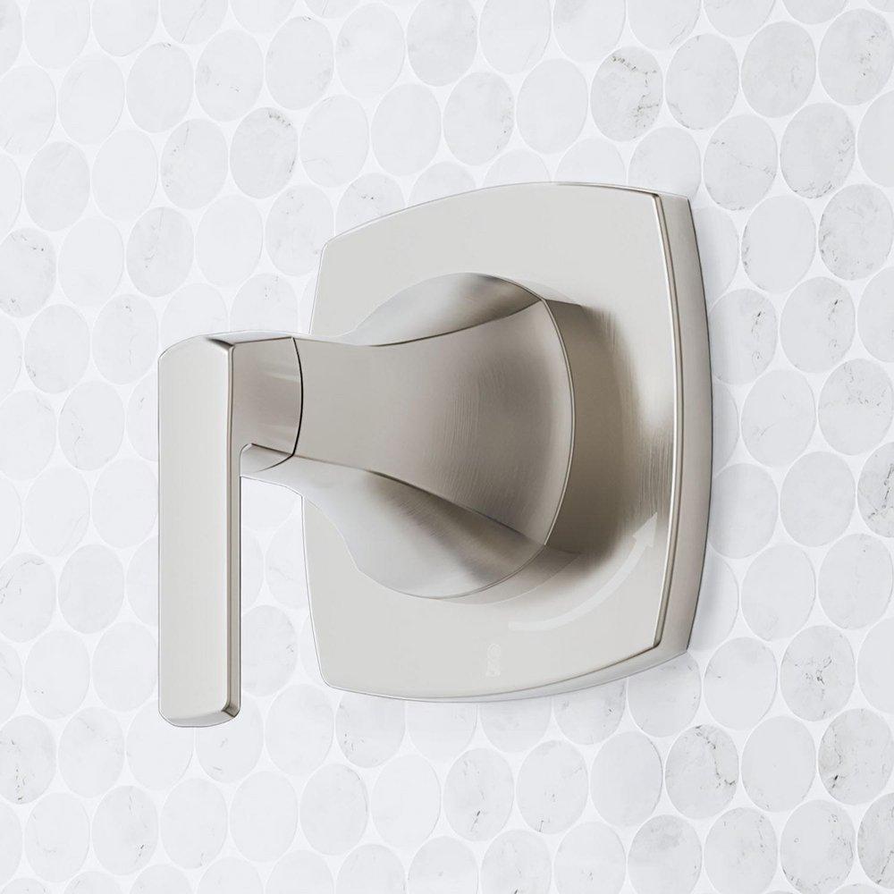SEFINA IN-WALL SHOWER VOLUME CONTROL HANDLE AND 3/4 ROUGH-IN VALVE - BRUSHED NICKEL 