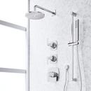 Thermostatic Shower System with Slide Bar and Hand Shower in Chrome