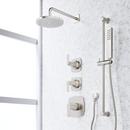 Thermostatic Shower System with Slide Bar and Hand Shower in Brushed Nickel