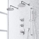 Thermostatic Shower System with Dual Showerheads, Slide Bar and Hand Shower in Chrome
