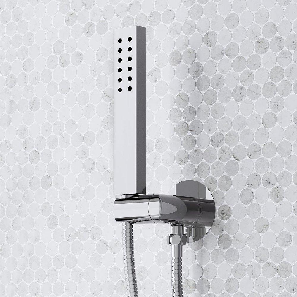SEFINA THERMOSTATIC SHOWER SYSTEM WITH 3 BODY SPRAYS AND HAND SHOWER - CHROME 