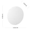 4 in. Round Blank Cover in White 