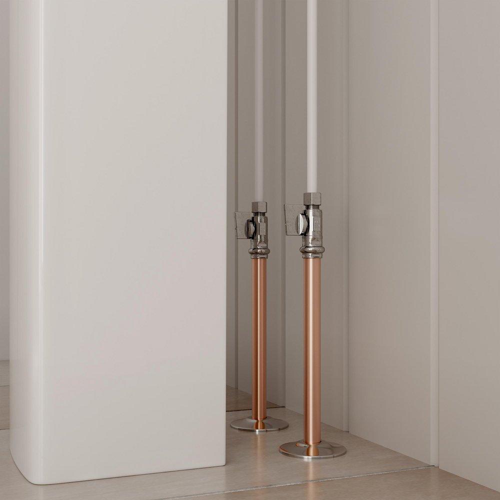 1/2 x 1/4 in. Press x OD Quarter Turn Straight Supply Stop 