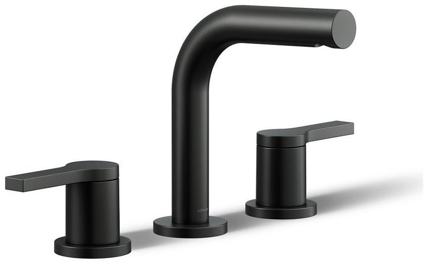 KOHLER Matte Black Two Handle Widespread Bathroom Sink Faucet 
