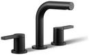 KOHLER Matte Black Two Handle Widespread Bathroom Sink Faucet 