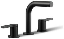 Two Handle Widespread Bathroom Sink Faucet in Matte Black