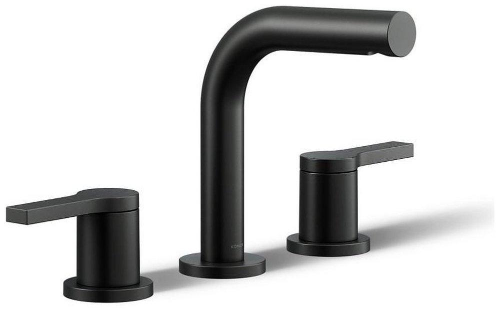 Two Handle Widespread Bathroom Sink Faucet in Matte Black 