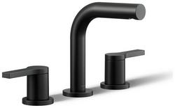 Two Handle Widespread Bathroom Sink Faucet in Matte Black