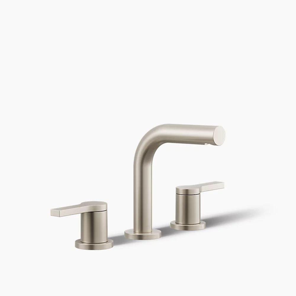 KOHLER Vibrant Brushed Nickel Two Handle Widespread Bathroom Sink Faucet 
