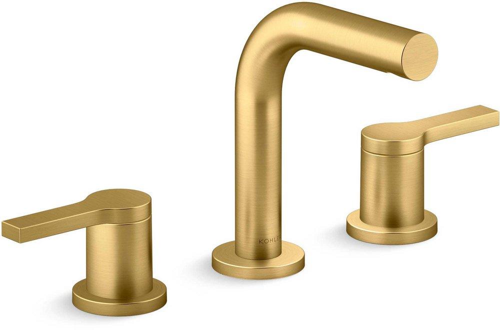 Two Handle Widespread Bathroom Sink Faucet in Vibrant&reg; Brushed Moderne Brass 