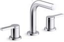 KOHLER Polished Chrome Two Handle Widespread Bathroom Sink Faucet 