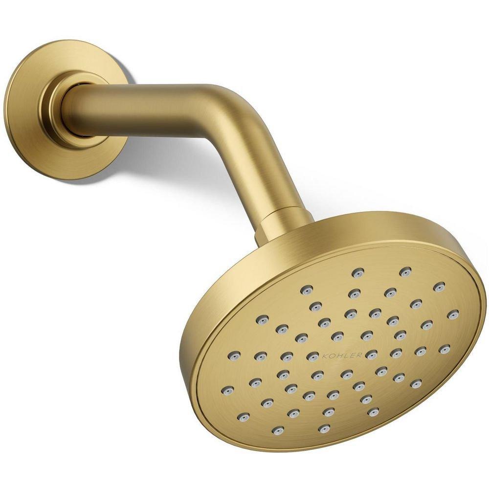 Single Function Showerhead in Vibrant Brushed Moderne Brass 