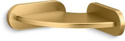 Corner Foot Ledge in Vibrant&reg; Brushed Moderne Brass