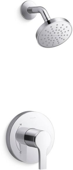 One Handle Single Function Shower Faucet in Polished Chrome (Trim Only)