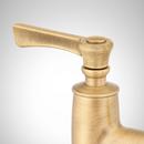 Two Handle Bridge Kitchen Faucet with Side Spray in Aged Brass 