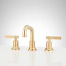 Signature Hardware Brushed Gold Two Handle Widespread Bathroom Sink Faucet 