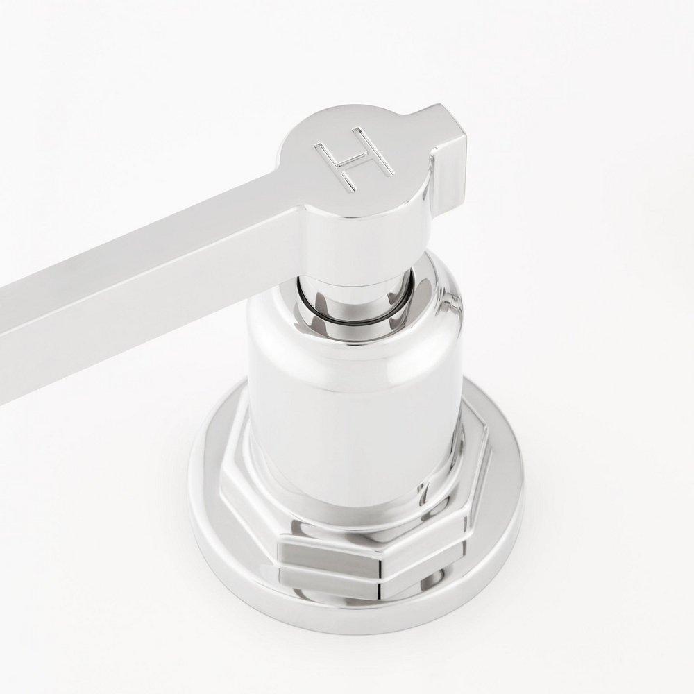 Signature Hardware Chrome Two Handle Widespread Bathroom Sink Faucet 