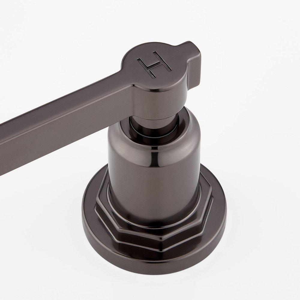 Signature Hardware Gunmetal Two Handle Widespread Bathroom Sink Faucet 