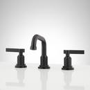 Signature Hardware Matte Black Two Handle Widespread Bathroom Sink Faucet 