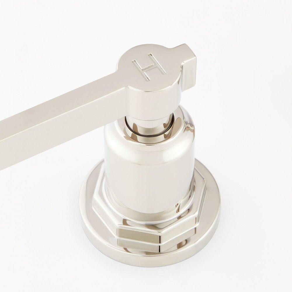 Signature Hardware Polished Nickel Two Handle Widespread Bathroom Sink Faucet 
