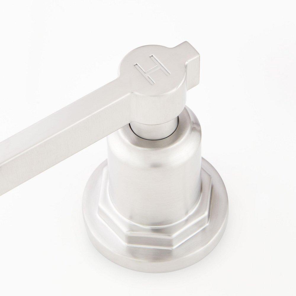 Signature Hardware Brushed Nickel Two Handle Widespread Bathroom Sink Faucet 