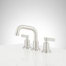 Signature Hardware Brushed Nickel Two Handle Widespread Bathroom Sink Faucet 