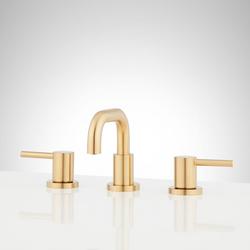 Two Handle Widespread Bathroom Sink Faucet in  Brushed Gold