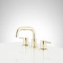Signature Hardware Polished Brass Two Handle Widespread Bathroom Sink Faucet 