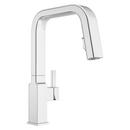 Single Handle Pull Down Kitchen Faucet in Polished Chrome 