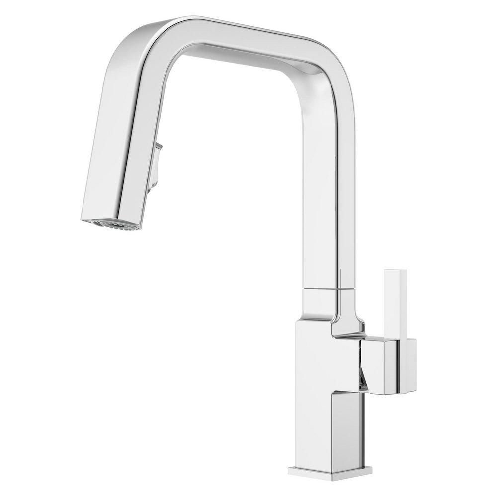 Single Handle Pull Down Kitchen Faucet in Polished Chrome 
