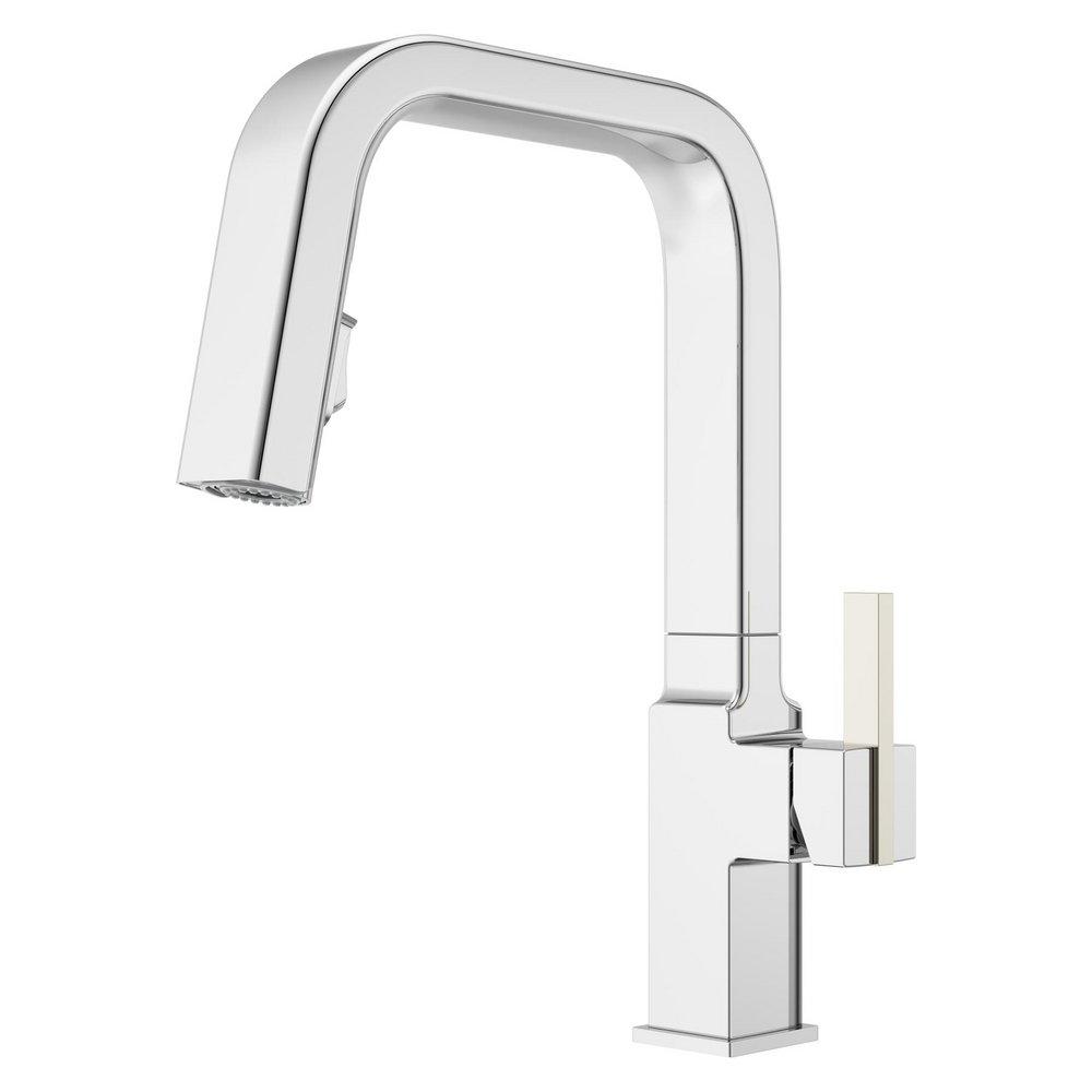Single Handle Pull Down Kitchen Faucet in Polished Chrome 