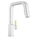 Single Handle Pull Down Kitchen Faucet in Polished Chrome 