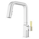 Single Handle Pull Down Kitchen Faucet in Polished Chrome 