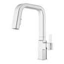 Single Handle Pull Down Kitchen Faucet in Polished Chrome 