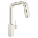 Single Handle Pull Down Kitchen Faucet in Polished Nickel 