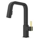 Single Handle Pull Down Kitchen Faucet in Spot Defense Matte Black 