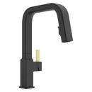 Single Handle Pull Down Kitchen Faucet in Spot Defense Matte Black 