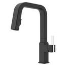 Single Handle Pull Down Kitchen Faucet in Spot Defense Matte Black 