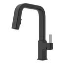 Single Handle Pull Down Kitchen Faucet in Spot Defense Matte Black 