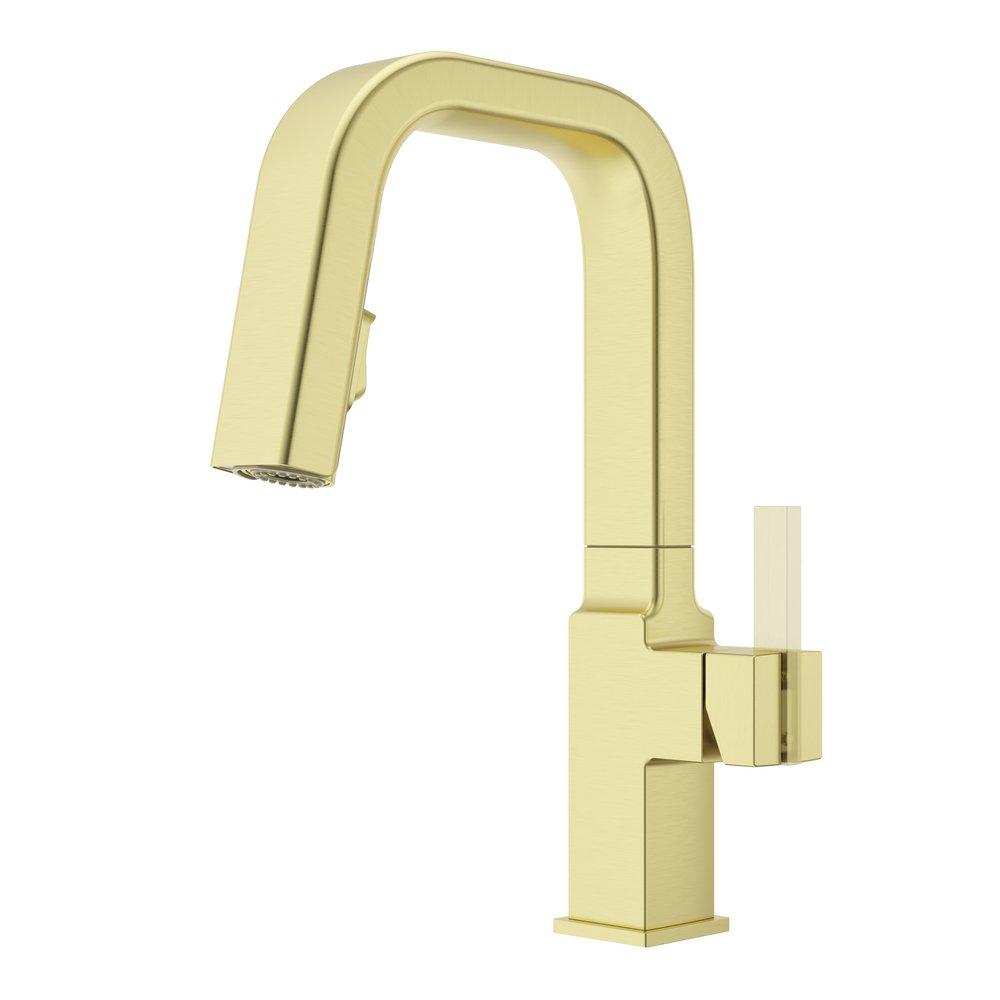 Pull Down Kitchen Faucet in Brushed Gold (Handle Sold Separately) 