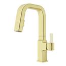 Pull Down Kitchen Faucet in Brushed Gold (Handle Sold Separately) 