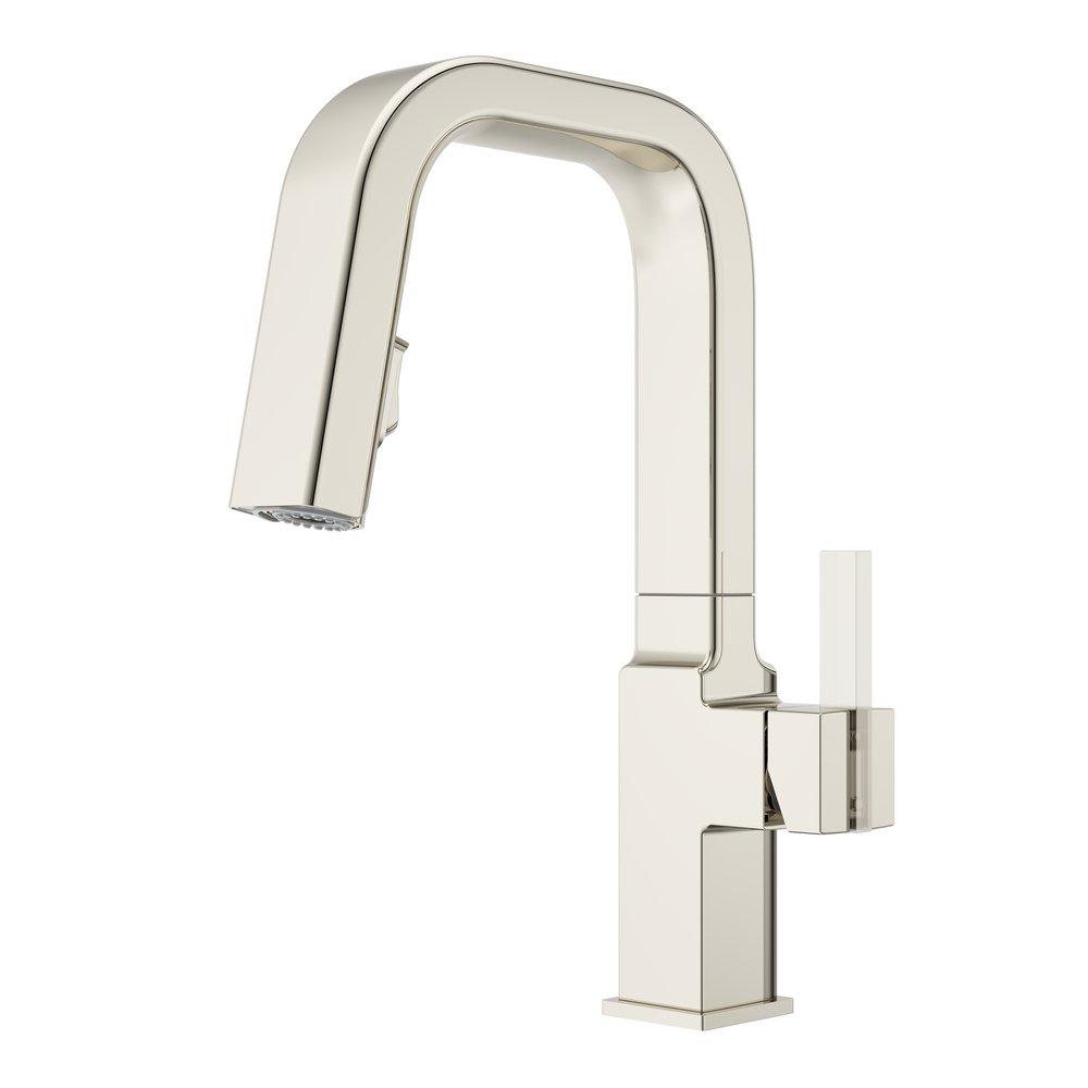 Pull Down Kitchen Faucet in Polished Nickel (Handle Sold Separately) 
