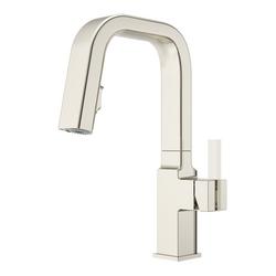 Pull Down Kitchen Faucet in Polished Nickel (Handle Sold Separately)
