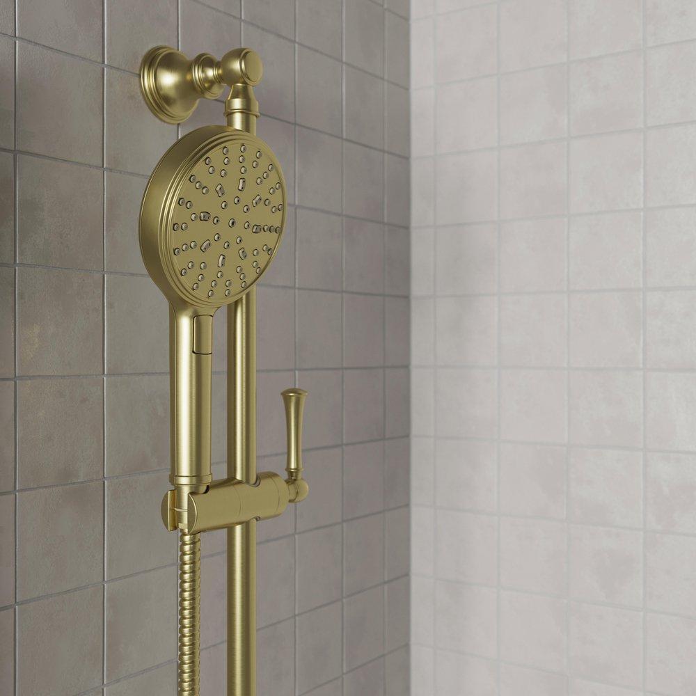 Multi Function Hand Shower in Brushed Gold (Shower Hose Sold Separately) 