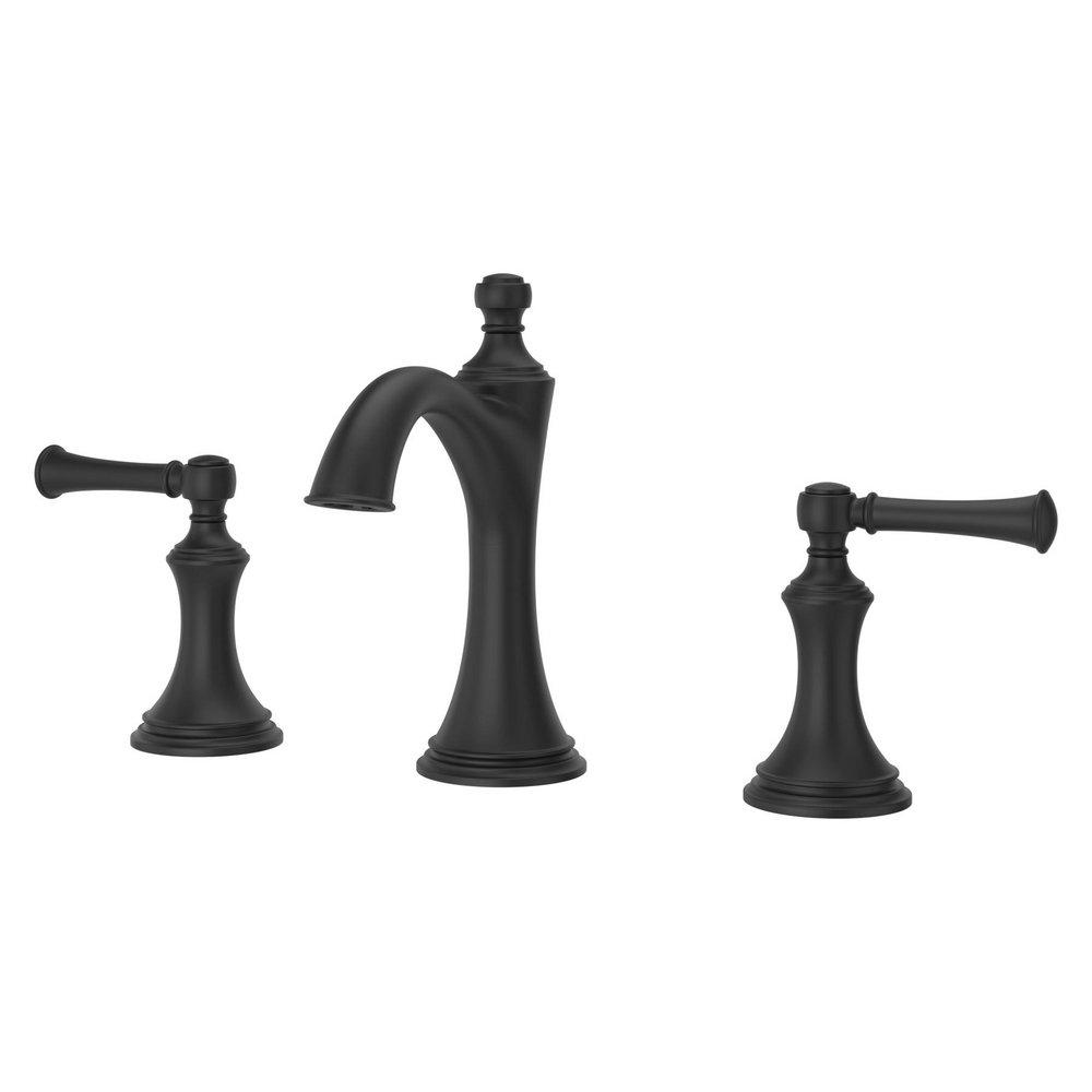 TISBURY 2-HANDLE 8 WIDESPREAD BATHROOM FAUCET IN SPOT DEFENSE MATTE BLACK 