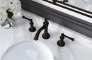 Two Handle Widespread Bathroom Sink Faucet in Spot Defense Matte Black 