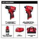M12 SUBCOMPACT BRUSHLESS 2-TOOL COMBO KIT 